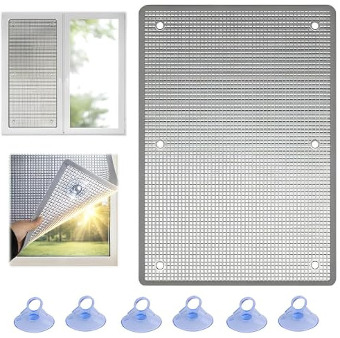 Window Heat Reflector 8mm Thickness Double Aluminium Insulation Foil With Suction Cup，Sun Protection Privacy Film For Home Office(30x90cm)