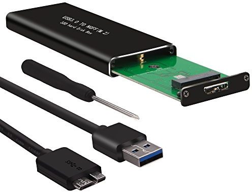 M.2 SATA SSD to USB 3.0 External SSD Reader Converter Adapter Enclosure with UASP, Support NGFF M.2 2280 2260 2242 2230 SSD with Key B/Key B+M(Can't Fit for PCIe NVMe/PCIe AHCI with Key M)