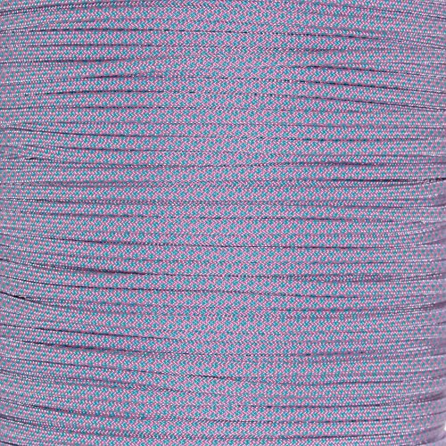 PARACORD PLANET 250 '– 1000' Spulen von Parachute Cord paracordplanet Typ III Militär Spezifikation 550, Rose Pink with Turquoise Diamonds, 1000 Feet