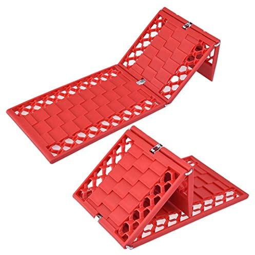 HCMAX 2 Stück Faltbar Notfall Auto Reifen Traction Mat Reifengriff Auto Fluchtweg Schnee Grabscher Auto vom Schnee-Eis-Schlamm-Sand