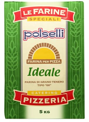 Farina Polselli IDEALE Tipo 00 per Pizza, di Grano Tenero, Per Impasti Professionali - Ideale per Pizza al taglio (1x5Kg)