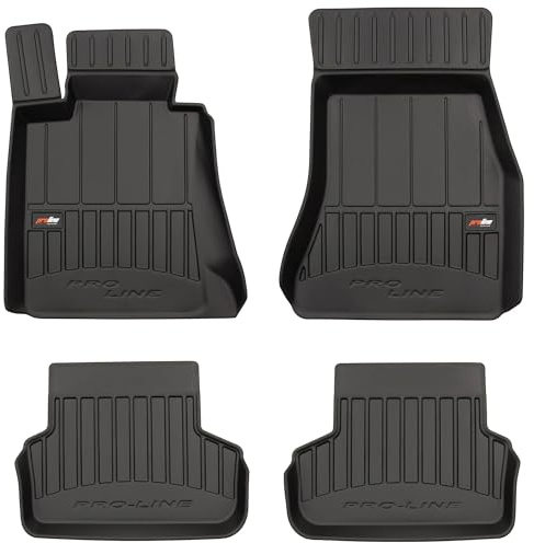 MOTOS Gummimatten Auto Fussmatte passend für BMW 5er G30 2017-2023 Limousine, passt nicht für Hybrid (HEV) Verbessern Sie Ihren Reisekomfort mit Antirutschmatte Auto 3D- Allwetter fußmatten Auto, Schu