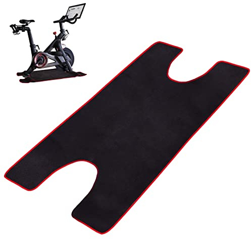 Heimtrainer-Schweiß-Handtuch-Matte, super saugfähiger Spinn-Bike-Schweißschutz, rutschfeste und maschinenwaschbare Matte, kompatibel mit Peloton Bike, Peloton-Zubehör