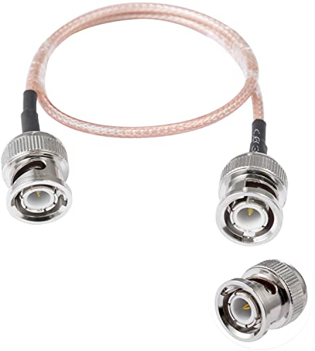 Vecys BNC Männlicher auf Männlicher Kabel 50 Ohm BNC Stecker auf Stecker RG316 HF-Koaxial-Pigtail-Jumper Kabel 20/50cm für HF-Antennen Amateurfunk-Handgerät