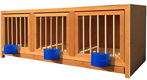 Volieren Bausatz Bambustaube Taubenkäfig, Schublade Vogelkäfig, Multi-Raum Vogelvoliere, Brieftaubenpaarung Pigeon Nistkasten, Essensbox Sittichkäfig (Color : Brown, S : 90 * 30 * 35cm)