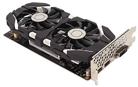 Dpofirs Carte Graphique 4G GDDR5, Cartes Graphiques informatiques GTX1050TI 128 Bits avec Deux Ventilateurs pour Ordinateur de Bureau