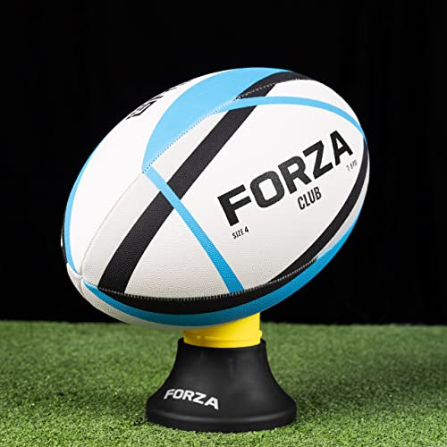 FORZA Rugbybollar för match/träning - 7 rugbybollar | flera storlekar | professionell standard (storlek 4, FORZA Club Rugbyboll (blå))
