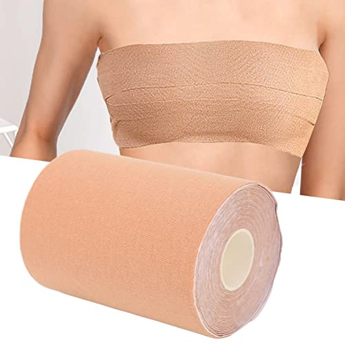 Cinta mamaria, Cinta Sujetador Autoadhesivo para Pecho Gran Cinta Corporal Prueba Sudor para Vestido sin Tirantes, Cinta Invisible, Pre Tape Venda Deportiva Underwrap Para Levantamiento De Senos
