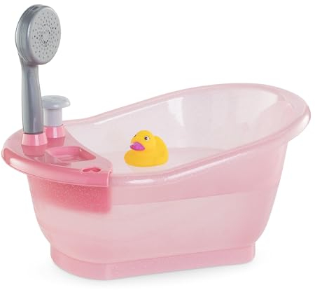 Corolle 9000141660 - Mon Grand Poupon Badewanne, mit Pumpfunktion und Badeente für alle 30-36cm Puppen, 32,5cm, ab 3 Jahren
