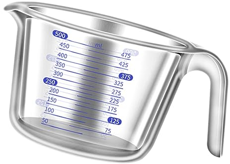 LIFKOME Taza Medidora De Vidrio Con Escala Recipiente Para Leche Vaso Medidor De Leche De Alta Temperatura Taza Graduada De Gran Capacidad Hogar