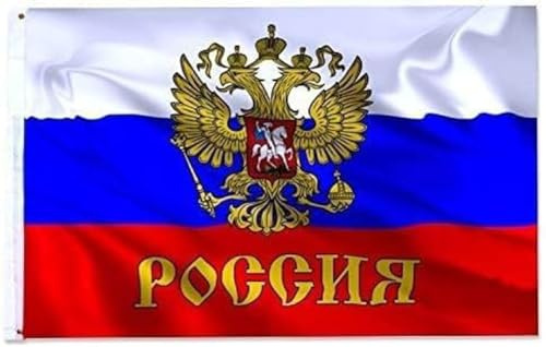 Gran bandera rusa con escudo águila, 90 x 150 cm Rusia