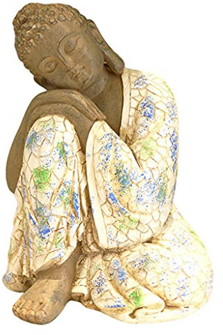 Duiaynke Schlafende Buddha-Statue, aus Kunstharz, für ruhendes Nickerchen, Skulptur, kleine Buddha-Figuren für Zuhause, Garten, Dekoration