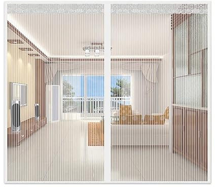 BTAISYDE Magnetic Fly Screen Door, Heavy Duty Bug Mesh Curtain with Powerful Magnets and Full Frame Magic Tape, Insect Protection Door No Gap, Keep Bugs Out Lets Fresh Air in,B,100X210CM