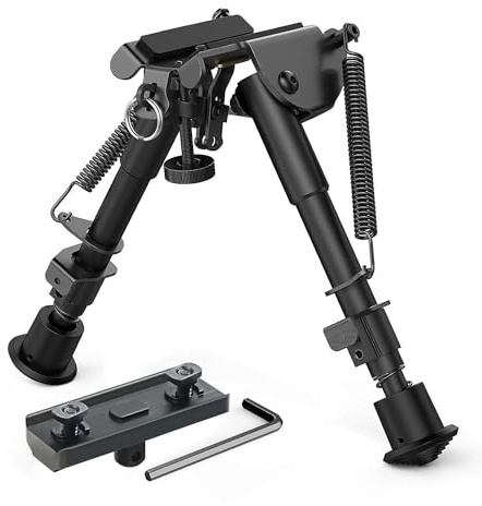 Feyachi Gewehr Zweibein Verstellbares Bipod für M-Schiene | Klappbares Zweibein aus robustem Aluminium, 6–9 Zoll verstellbar. Ideal für taktische Einsätze, Jagd & Schießen