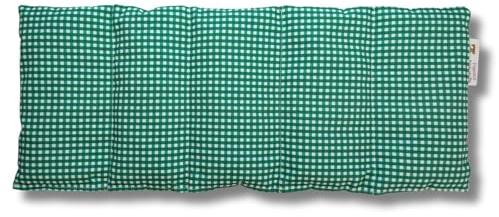 Franzis Nähstube I Kirschkernkissen I 50x20cm I kariert grün I 100% Baumwolle I Körnerkissen I Schmerzlinderung I Wärmekissen für Mikrowelle I Kältekissen