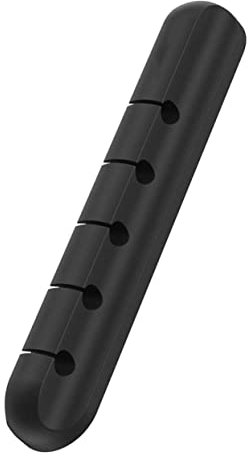 Hoement Desk Cable Organizer Silicone Data Line Manager Cord Clip Organizer for Home Office Keep Wires Neat and Tidy Black