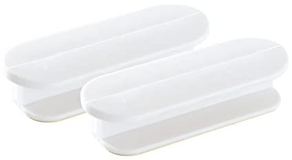 Aidqxbaoer 2 StückSelbstklebende Türgriffe,Schrankgriffe,Glastür Fenstergriff,Kunststoff Möbelgriff,Türgriff Balkontür Außen（weiße Farbe）