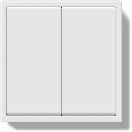 BSEED Interruptor Pared,2 Gang 1 Vía Blanco 80x80mm,Interruptor Doble de Luz Empotrado 16A,Panel de Plástico,con Ganchos de Sujeción Fijos,Diseño sin Tornillos