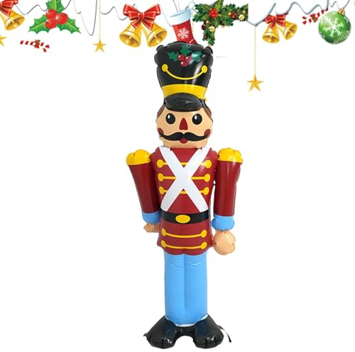 Especias Inflables de Navidad – Cascanueces Inflable de Navidad, Decoración de Santa Claus | Suministros de decoración de de muñeco de Especia, Muñeco de Especia inflado