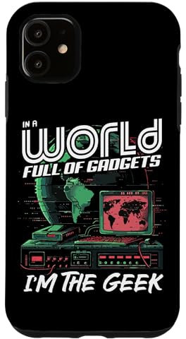 En un mundo lleno de gadgets Soy el geek Cita Técnico Carcasa para iPhone 11