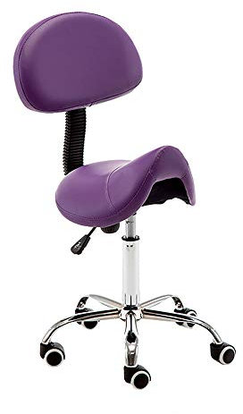 Ergonomischer Sattelhocker mit Rückenlehne, höhenverstellbar, drehbar, für Labor, Klinik, Zahnarzt, Salon