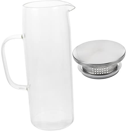 OFFSCH Jarra De Agua De Vidrio De 1 5 L Jarra Para Jugo Dispensador A Prueba De Fugas Mango Ergonómico Herramientas De Cocina