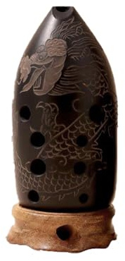 8/10 Fori Cinese Antica Xun Professionale Ceramica Ocarina Musica Flauto F Tono Principiante Pratica Strumenti Musicali Ocarinawind(10Holes 3)