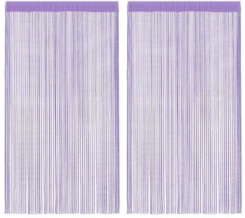 vidaXL Fadenvorhänge 2 STK. Lila 100x250 cm