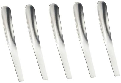 GRIRIW 5piezas Cucharillas Planas De Acero Inoxidable Mini Para Café Té y Postres Resistente y Pulido Para Hogar Restaurante y Cafetería