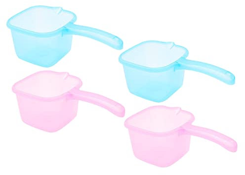 Cucharón de Agua Simple 4 Piezas Plástico Forma Cuadrada