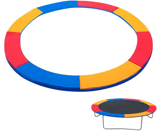 GZWY Trampolin Randabdeckung 305, Trampolin Umrandung 305, Trampolin Ersatzteile UV-Beständig Reißfest Federabdeckung Randschutz Trampolin Zubehör für Gartentrampoline (Bunt 305cm)