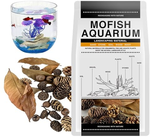 Aquarium Leaf Litter | Sinker by Natural Fish Tank - Healthy and Aquariums Botanicals Multifunctional Aquarium Food Sources for , and Frogs