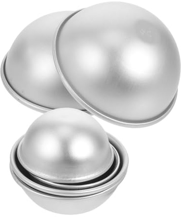 AKOOSY 6 Stück Handgefertigte Seifenformen Set Kugelförmige Backform für Bade und Badesalzball Herstellung Stabile Langlebige DIY Mold für Kreative Badekugeln und Seifenherstellung