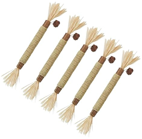 Katzenminze Stäbchen | 5 Stück Essbare Katzenminze Leckerli Spielzeug Zum Lecken | Natürliche Silvervine Stöcke Für Die Zahnpflege,Zur Bereicherung Von Haustierzubehör Für Langeweile Im Außenbereich