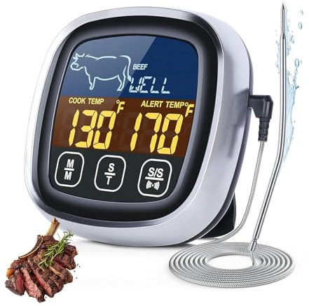 Medidor De Temperatura Digital Para Cocinar | Herramienta Digital De Medición Para Pollo | Medidor De Temperatura Para Cocina Impermeable,Para Cocina, Cocinar, Alimentos, Parrilla, Horno, Barbacoa Y H