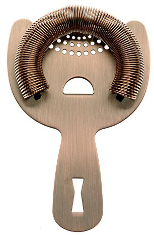 Bar Fly M37026ACP Bar Strainer, 18-8 Stainless Steel, Antique Copper
