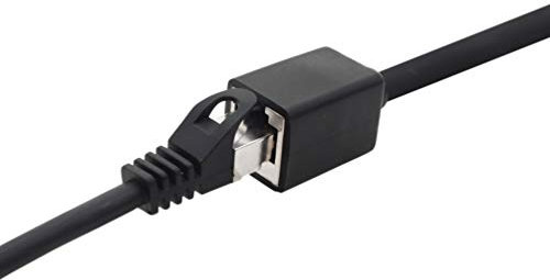 1aTTack.de 677545 CAT7 Adattatore di estensione Cat.7-1 m - Cavo Ethernet Cavo di rete Lankabel 10 Gb/s cavo grezzo con presa (RJ45) Cat6a 1 pezzo - nero