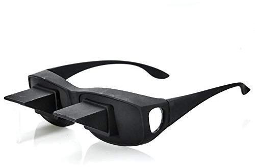 HAC24 Fernseh Lese Winkelbrille 90 Grad Blick Prismabrille Schwarz