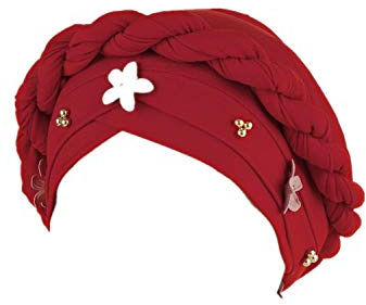 Ulalaza Turbante elástico para mujer, gorro de quimioterapia para el cáncer, trenzado, cubierta de pelo musulmán, turbante para la cabeza, Style2-7, Talla única