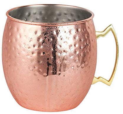 PEGANE Seau à Glace en INOX cuivré avec poignée - 5 litres