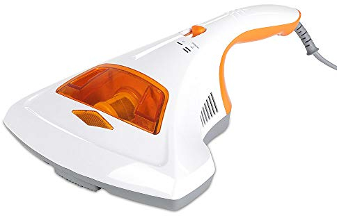 ELONEO Milbensauger für Matratzen mit UV-C Licht, Sterilisation u. Reinigung, Matratzensauger, HEPA-Filtration vernichtet bis zu 99,9% Aller Milben, ohne Beutel, Starke Saugleistung, für Allergiker