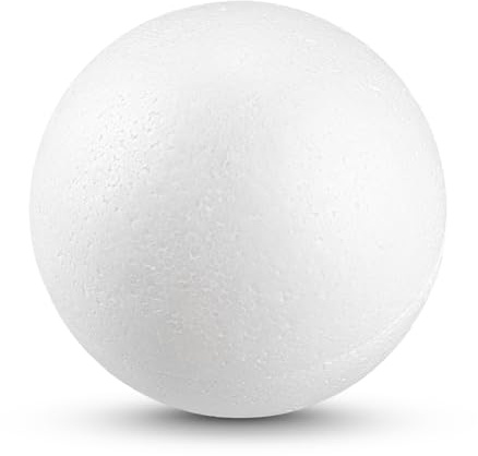 Netuno 10 Stück Styroporkugel 8 cm weiß Polystyrol Kugel Bastelkugel Rohling rund für DIY Basteln Hobby Kunst Schule Weihnachtsdeko Weihnachtsbaum Kugeln Dekoration