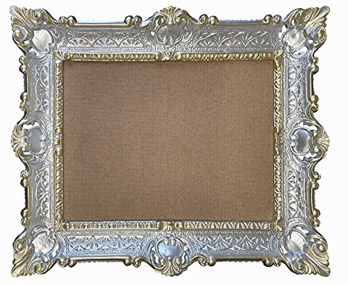 Ln ANTIK BAROCK BILDERRAHMEN Silber_Gold 56x46cm RECHTECKIG REPRO Bilder für 30x40cm oder 40x30 cm BAROCKRAHMEN BILDER (Ohne Glas) 50R