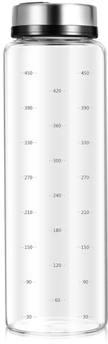 DOITOOL Glass Seasoning Can, 1PC Salt Condiment Seal Bottle Pepper Spice Shaker with Rotary Lid (Size: 500ML)