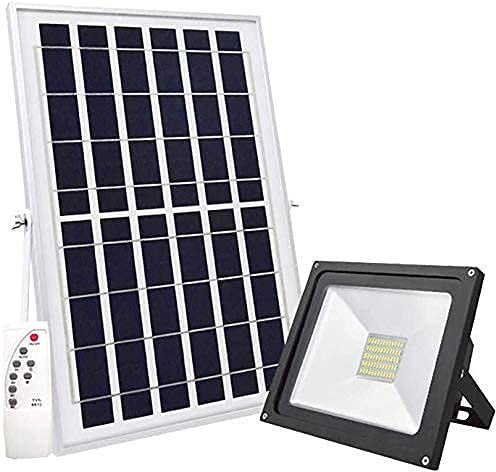 Proyector Led IP66 Proyectores Solares LED | Con paneles solares Iluminación solar para exteriores para garaje, piscina, calle, luces de seguridad de vallas publicitarias (Tamaño : 50W) (50W) ( 100W)