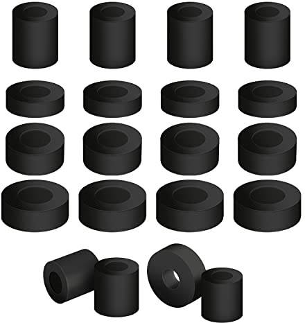 20 Pièces Rond Entretoise Néoprène, 4 Tailles Rondelles Plates Caoutchouc Multi-Usages Noir Rubber Grommet Entretoise Anti-Vibration Rubber Grommet pour Maison Voiture Accessoires