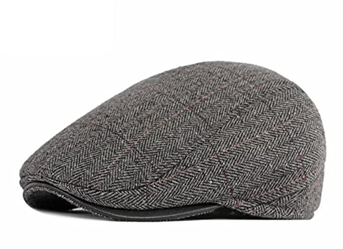 RUICHENG Herren Schiebermütze mit Ohrenklappen Flatcap Schirmmütze Winter Mütze Barett
