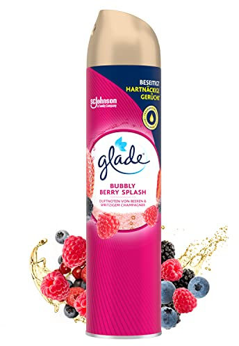 Glade (Brise) Duftspray für langanhaltende Frische in allen Räumen, Lufterfrischer Spray, Lang Anhaltender Geruchsentferner, Duftspray für Zuhause, Bubbly Berry Splash, 1er Pack (1x300 ml)