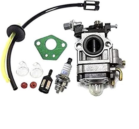 UNNIQ Vergaserkit Für 52cc 49cc 43cc Freischneider Mit Dichtungsschlauch Zündkerze Benzinfilter Rasenmäher Vergaser Vergaser Kit