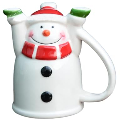 EUBEISAQI Weihnachtsmann-Tassen - Umgedrehte Weihnachtskeramiktasse mit Henkel - Weihnachtsmann-Weihnachtstasse für Eierlikör, und mehr für Damen und Herren